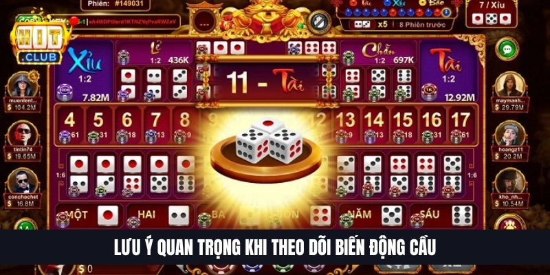 Lưu &yacute; quan trọng khi theo d&otilde;i biến động cầu