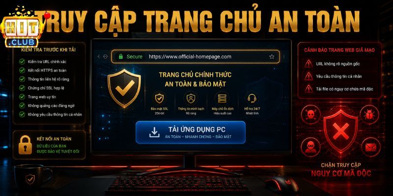 Truy cập trang chủ HitClub an to&agrave;n